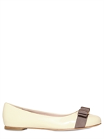 SALVATORE FERRAGAMO - VARINA PATENT BOW BALLERINA FLATS