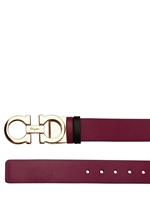 SALVATORE FERRAGAMO - MEDITERRANEO REVERSIBILE LEATHER BELT