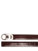 SALVATORE FERRAGAMO - CINTURA IN PELLE LUCIDA REGOLABILE