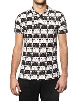 DEAD MEAT - POLO IN COTONE PIQUET STAMPA TESCHI