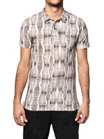 DEAD MEAT - POLO IN COTONE PIQUET STAMPA SERPENTE