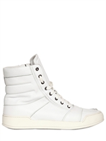 BALMAIN - ZIP KALBSLEDER HOHE SNEAKERS