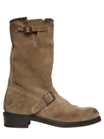 BALMAIN - DOUBLE BELTED SUEDE BOOTS