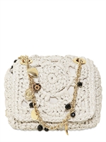 DOLCE & GABBANA - MINI MISS CHARLES RAFFIA UMHÄNGETASCHE