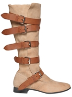 VIVIENNE WESTWOOD - SUEDE AND LEATHER PIRATE BOOTS