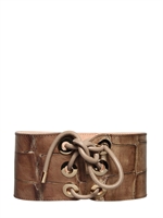 VIKTOR&ROLF - PRINTED ALLIGATOR LEATHER BELT
