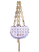 VERSACE - BAROQUE STITCHED NIETEN NAPPA UMHÄNGETASCHE