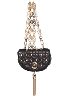VERSACE - BAROQUE STITCHED NIETEN NAPPA UMHÄNGETASCHE