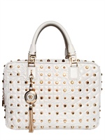 VERSACE - BAROQUE STITCH STUDDED NAPPA TOP HANDLE