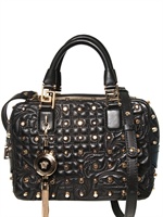 VERSACE - BAROQUE STITCH STUDDED NAPPA TOP HANDLE