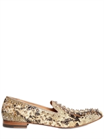 GIACOMORELLI - NIETEN PYTHON DRUCK LEDER MOKASSINS