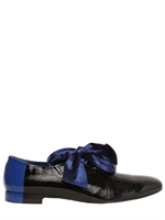 GIACOMORELLI - PATENT LEDER SATIN MASCHE SCHNÜR SCHUHE