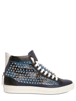 GIACOMORELLI - NIETEN PYTHON DRUCK LEDER SNEAKERS