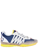DSQUARED - GROSGRAIN PIPING MESH AND CALFSKIN SNEAK