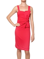 DIDIER PARAKIAN - CREPE EFFECT STRETCH BOW DRESS