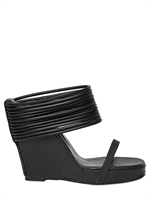 RICK OWENS - SANDALI IN PELLE CON ZEPPA 130MM