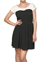 BEAYUKMUI - CREPE UND JERSEY FAUX TUBE KLEID