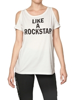 BEAYUKMUI - CUT OUT SEQUINED JERSEY T-SHIRT
