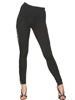 BEAYUKMUI - PERLEN FRANSEN JERSEY LEGGINGS