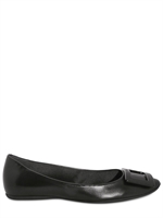 ROGER VIVIER - BELLE DE NUIT LEATHER BALLERINA FLATS