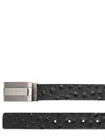 GIVENCHY - 3CM OSTRICH PRINT NAPPA BELT
