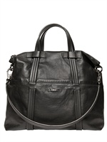 GIVENCHY - META LOGO LEATHER SHOULDER BAG