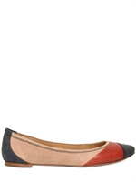 SEE BY CHLOE' - SUEDE & DENIM BALLERINA FLATS