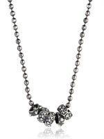 EMANUELE BICOCCHI - SILBER TOTENKOPF & SPIKES KETTE