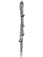 EMANUELE BICOCCHI - SICHTBARES SILBER TOTENKOPF & SPIKES ARMBAND