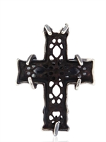 EMANUELE BICOCCHI - EBENHOLZ UND SILBER KREUZ RING