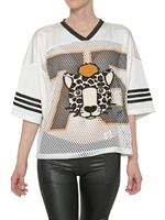 ADIDAS ORIGINALS BY ORIGINALS - JEREMY SCOTT PERFORATED JERSEY T-SHIRT