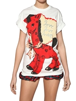 MEADHAM KIRCHHOFF - LOVE PRINTED COTTON JERSEY T-SHIRT