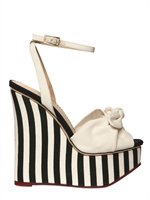 CHARLOTTE OLYMPIA - ZEPPE A RIGHE IN LINO 160MM