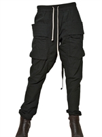 RICK OWENS - PANTALONI IN COTONE TRATTATO