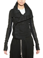 RICK OWENS - NAPPA ÄRMEL STRETCH BAUMWOLL DENIM JACKE