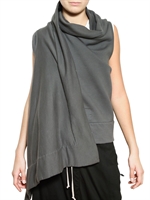 RICK OWENS - WRAPAROUND BAUMWOLL FLEECE WESTE