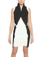 GARETH PUGH - ABITO IN NEOPRENE, VISCOSA E PELLE