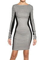 GARETH PUGH - ABITO IN JERSEY DI SETA STRETCH A RIGHE