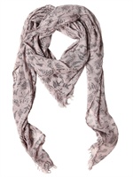 DESTIN - SCIARPA DI CASHMERE E COTONE STAMPA FARFALLE