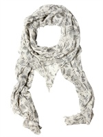 DESTIN - SCIARPA DI CASHMERE E COTONE STAMPA FARFALLE