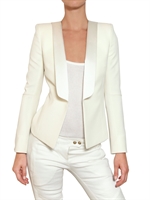 BALMAIN - SATIN LAPEL COOL WOOL JACKET