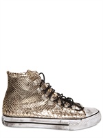 DIONISO - METALLIC PYTHON HIGH TOP SNEAKERS