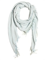 BALMAIN - SILK COTTON JACQUARD FRINGED SCARF