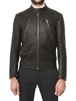 MAISON MARTIN MARGIELA - DOPPEL ZIP BIKER LEDER JACKE