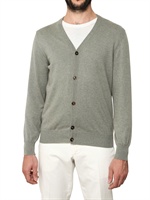 MAISON MARTIN MARGIELA - BAUMWOLL STRICK & WILDLEDER CARDIGAN SWEATER