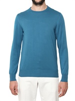 MAISON MARTIN MARGIELA - BAUMWOLL STRICK & WILDLEDER RUNDHALS SWEATER