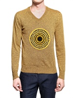 BURBERRY PRORSUM - BAUMWOLL STRICK CROCHET APPLIKATION SWEATER