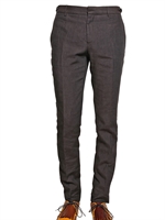 BURBERRY PRORSUM - 17CM CHAMBRAY LINEN SKINNY FIT TROUSERS