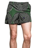 BURBERRY PRORSUM - OPTICAL DRUCK POPLIN NYLON SHORTS
