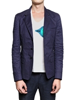 BURBERRY PRORSUM - BEDRUCKTE BROKEN LEINEN STRETCH TWILL JACKE
